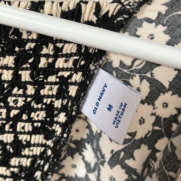 Black and cream floral summer dress - Picture 4 of 5